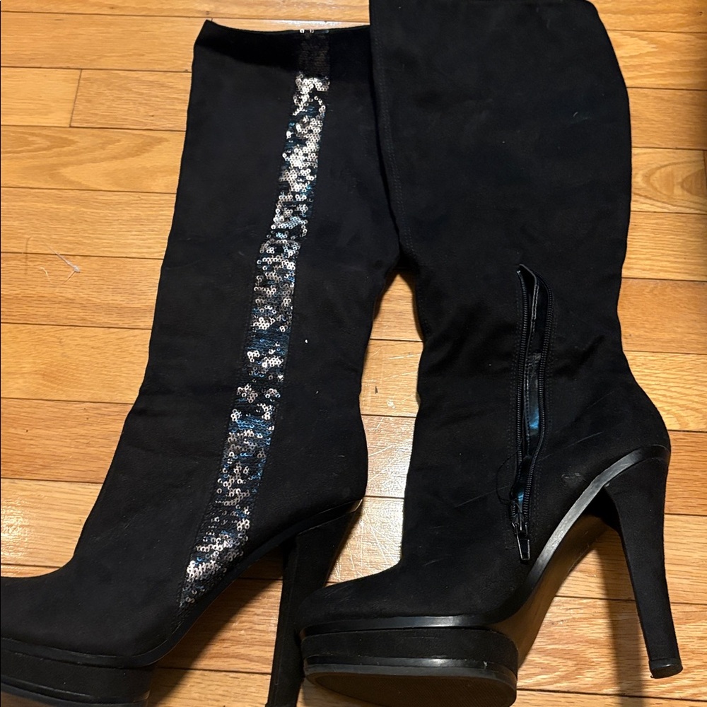 JENNIFER LOPEZ KNEE HIGH BOOTS 5"INCH HEELS SZ 10